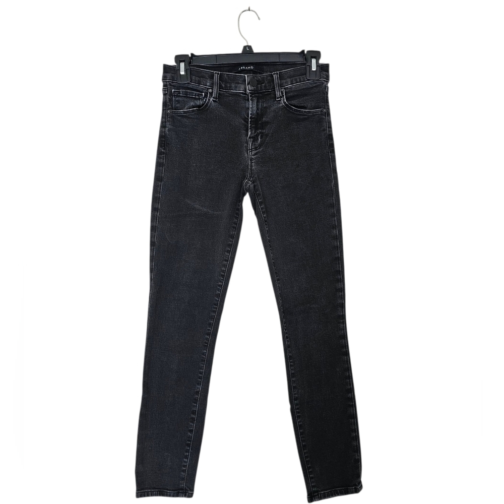 J Brand Capri Mid Rise Skinny Black Gray Jeans 25 Preowned